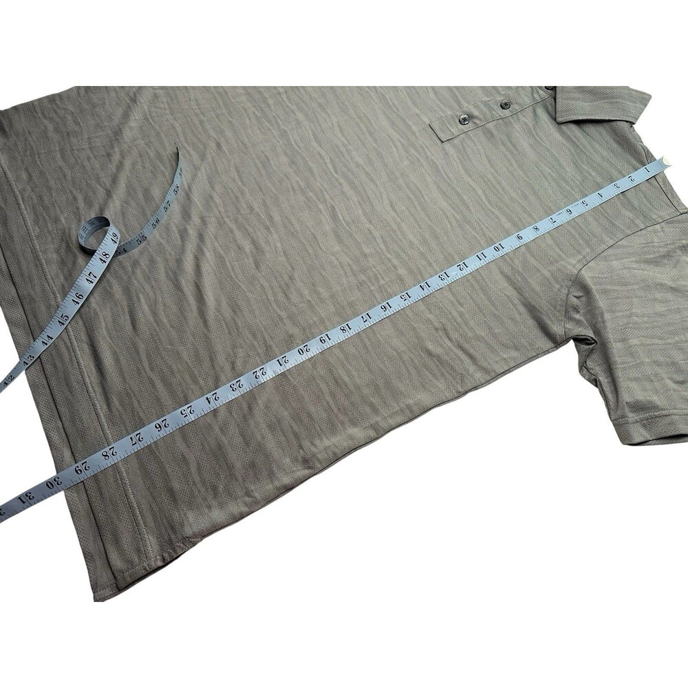 Men's FootJoy Jacquard Wave Golf Polo Short Sleeve Size Large Grey - Picture 7 of 9